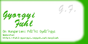gyorgyi fuhl business card